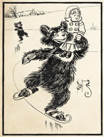 WILLIAM WALLACE DENSLOW (1856-1915) Two illustrations for Denslows Three Bears book.